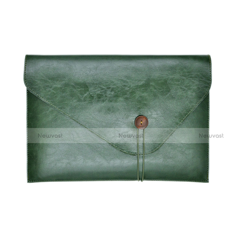 Sleeve Velvet Bag Leather Case Pocket L23 for Apple MacBook 12 inch Green