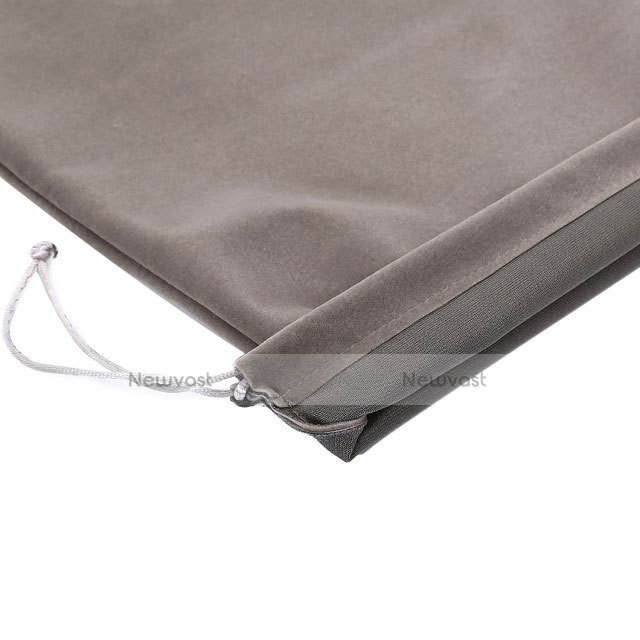 Sleeve Velvet Bag Slip Pouch for Apple iPad 3 Gray