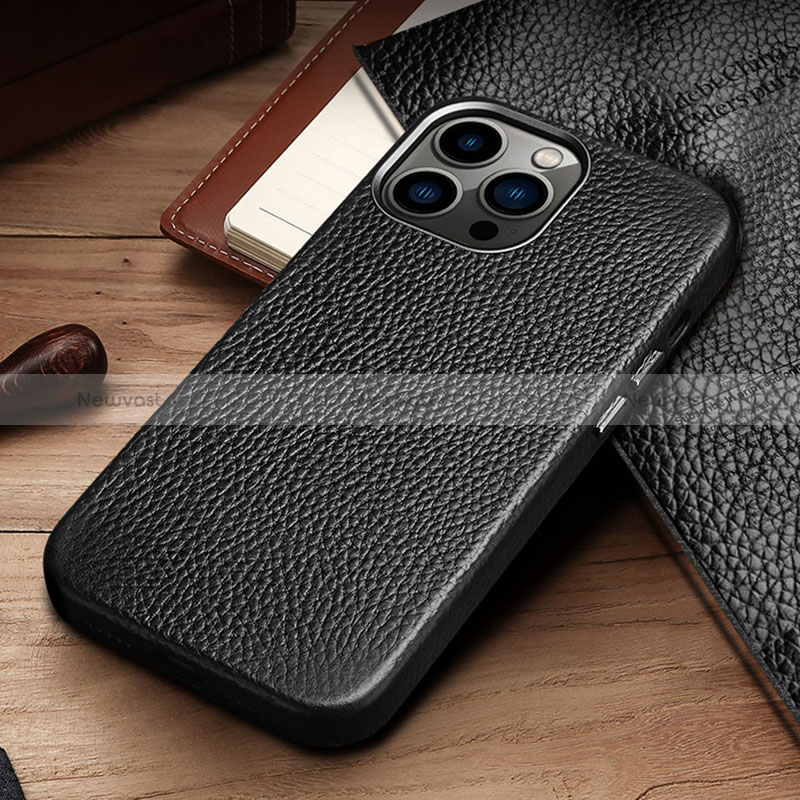 Soft Luxury Leather Snap On Case Cover A03 for Apple iPhone 14 Pro