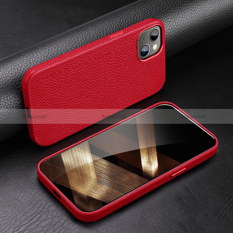 Soft Luxury Leather Snap On Case Cover A03 for Apple iPhone 15