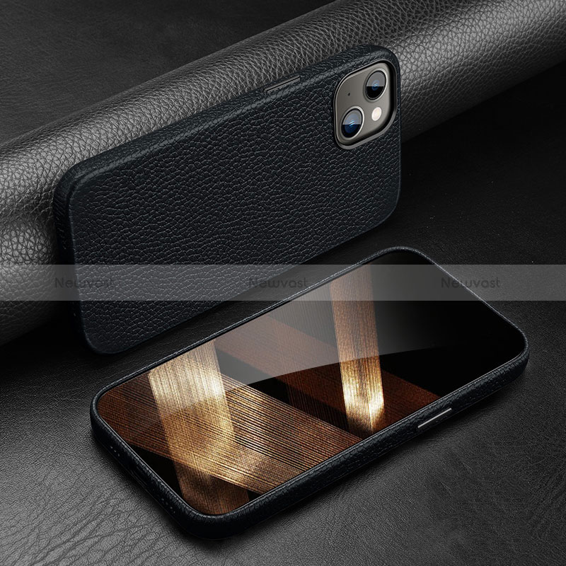 Soft Luxury Leather Snap On Case Cover A03 for Apple iPhone 15