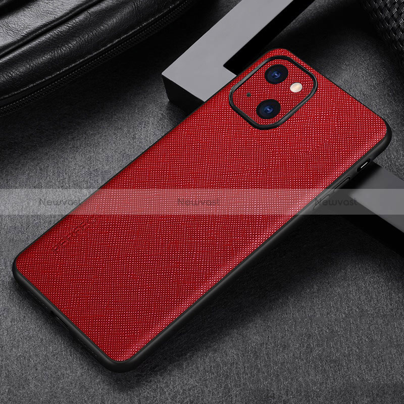 Soft Luxury Leather Snap On Case Cover A04 for Apple iPhone 15 Red