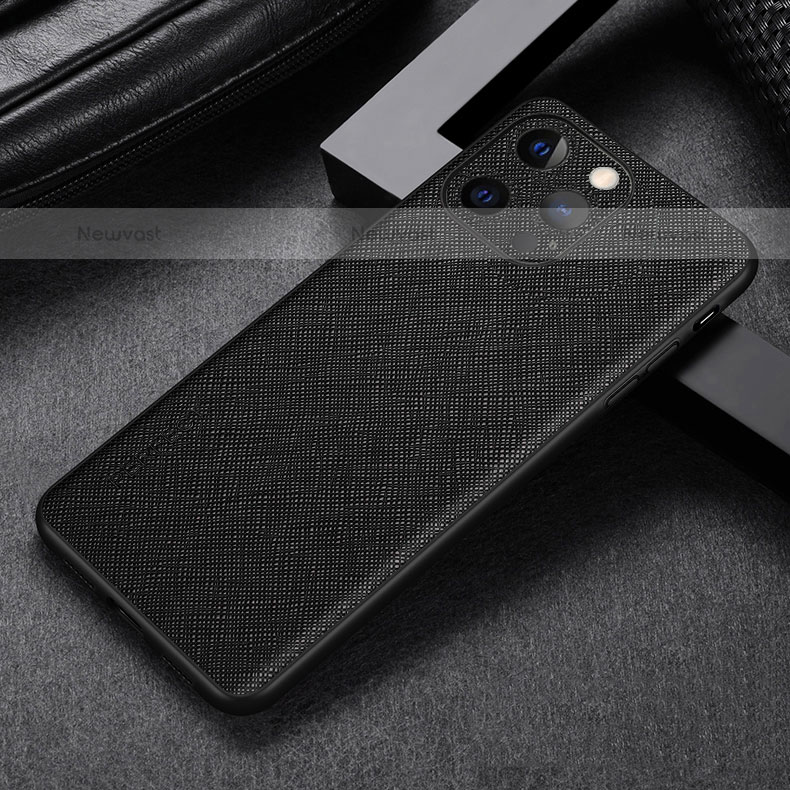 Soft Luxury Leather Snap On Case Cover A04 for Apple iPhone 16 Pro Max Black