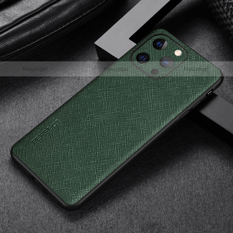 Soft Luxury Leather Snap On Case Cover A04 for Apple iPhone 16 Pro Max Green