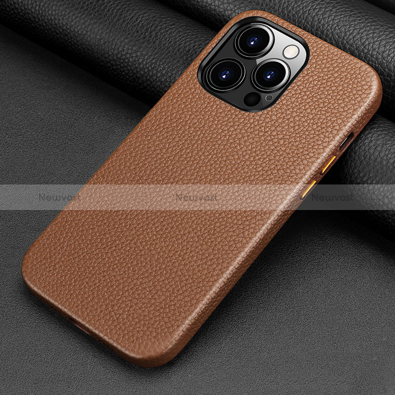 Soft Luxury Leather Snap On Case Cover A13 for Apple iPhone 14 Pro