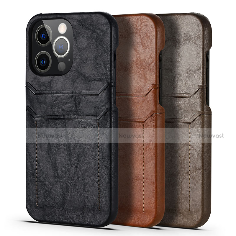 Soft Luxury Leather Snap On Case Cover A14 for Apple iPhone 13 Pro