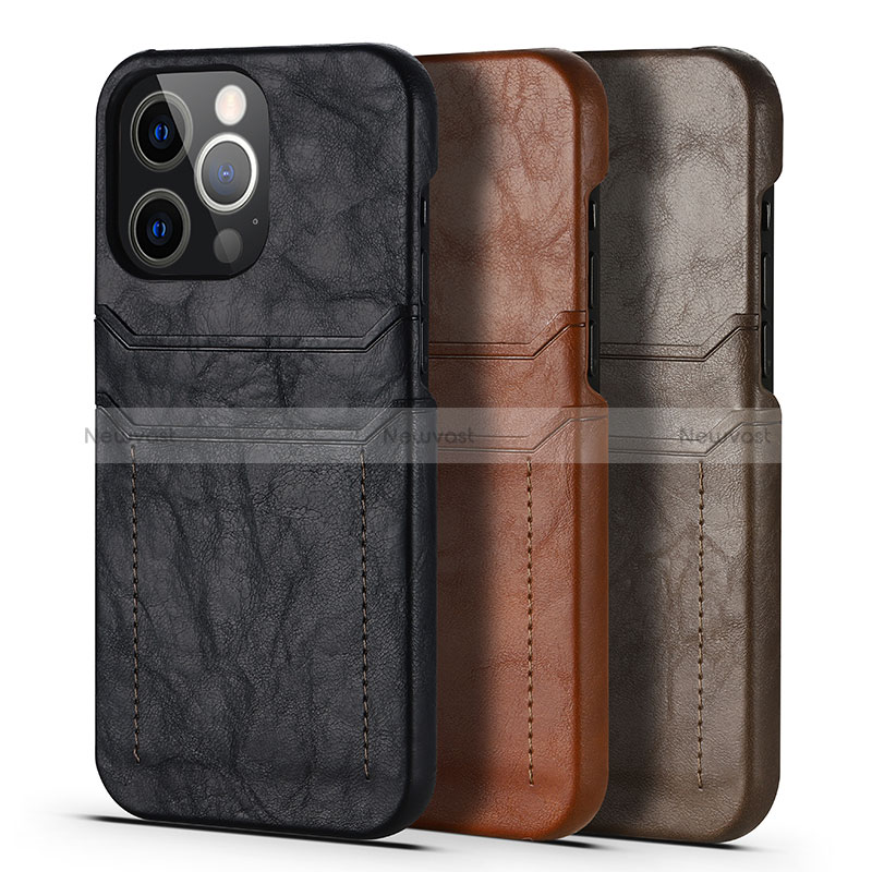 Soft Luxury Leather Snap On Case Cover A14 for Apple iPhone 15 Pro