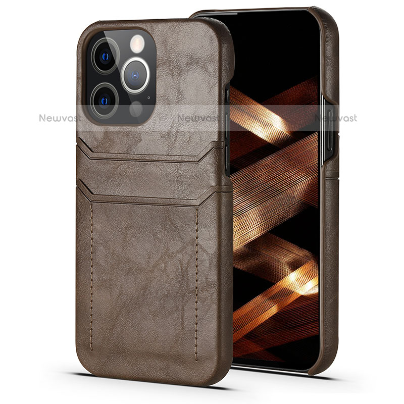 Soft Luxury Leather Snap On Case Cover A14 for Apple iPhone 15 Pro Max