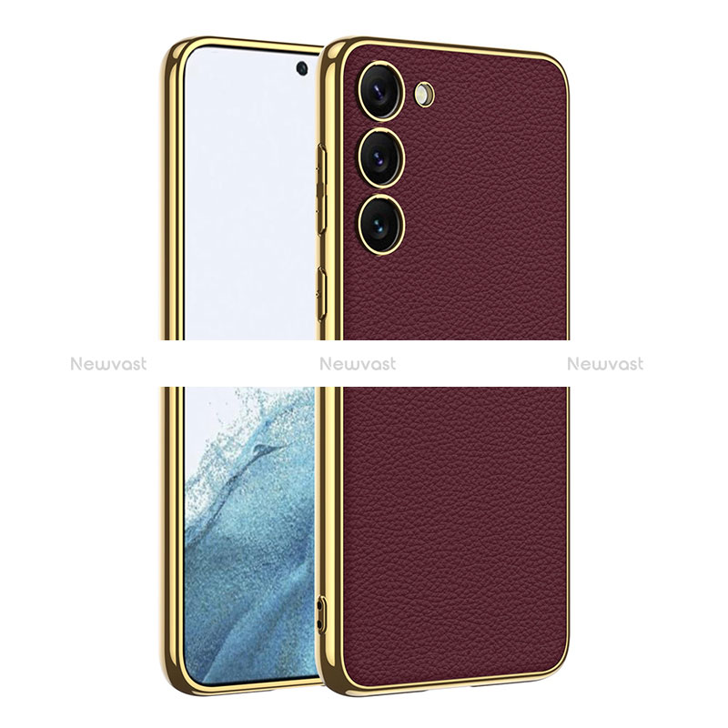 Soft Luxury Leather Snap On Case Cover AC5 for Samsung Galaxy S22 Plus 5G