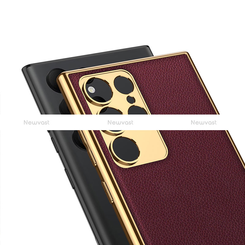 Soft Luxury Leather Snap On Case Cover AC5 for Samsung Galaxy S23 Ultra 5G