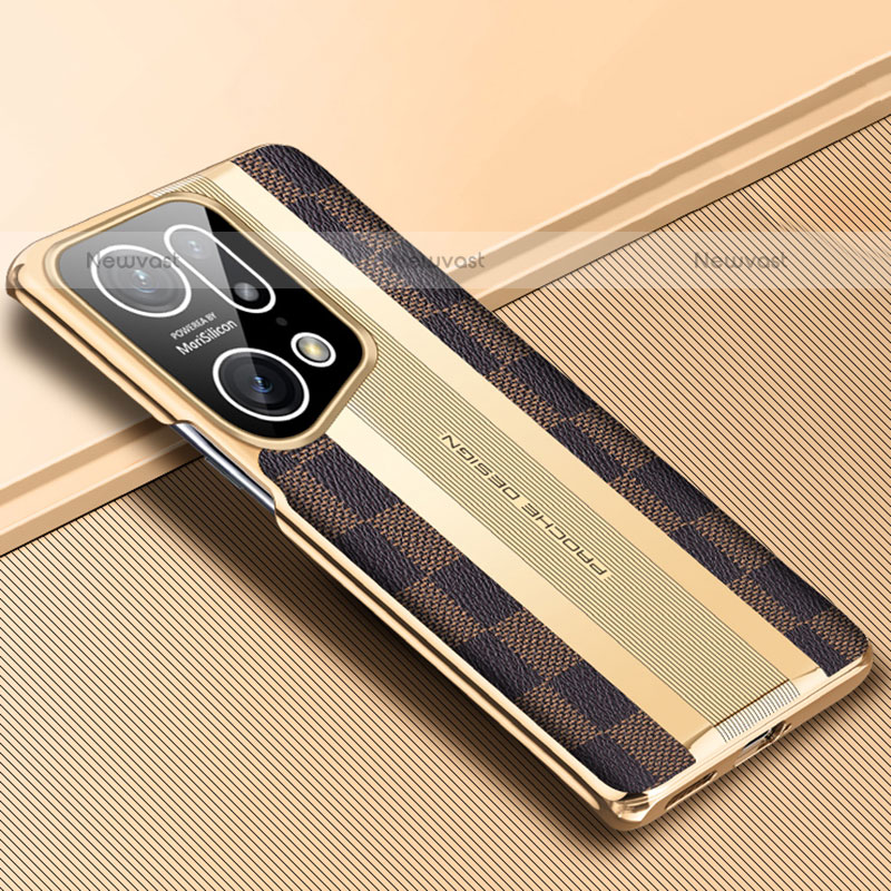 Soft Luxury Leather Snap On Case Cover AT1 for Oppo Find X5 Pro 5G