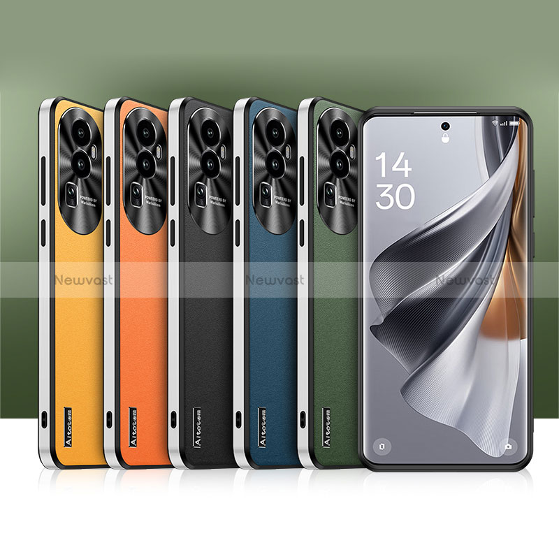 Soft Luxury Leather Snap On Case Cover AT1 for Oppo Reno10 Pro+ Plus 5G