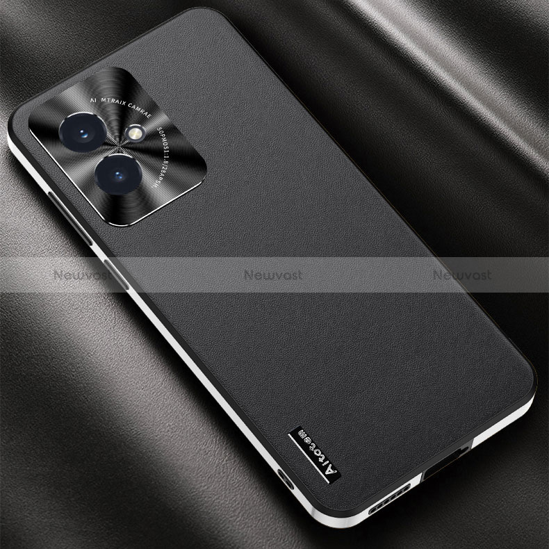 Soft Luxury Leather Snap On Case Cover AT2 for Huawei Honor 100 5G Black