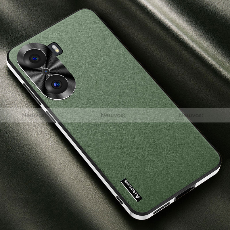 Soft Luxury Leather Snap On Case Cover AT2 for Huawei Honor 60 5G