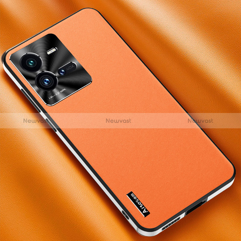 Soft Luxury Leather Snap On Case Cover AT2 for Vivo iQOO 10 Pro 5G