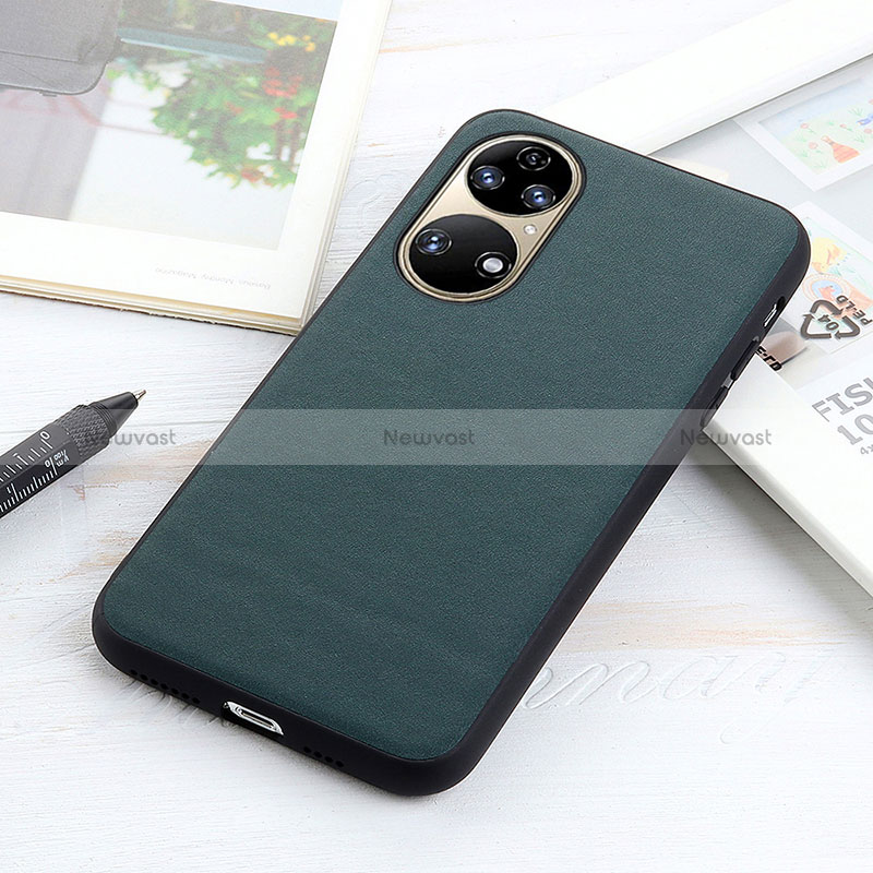 Soft Luxury Leather Snap On Case Cover B01H for Huawei P50