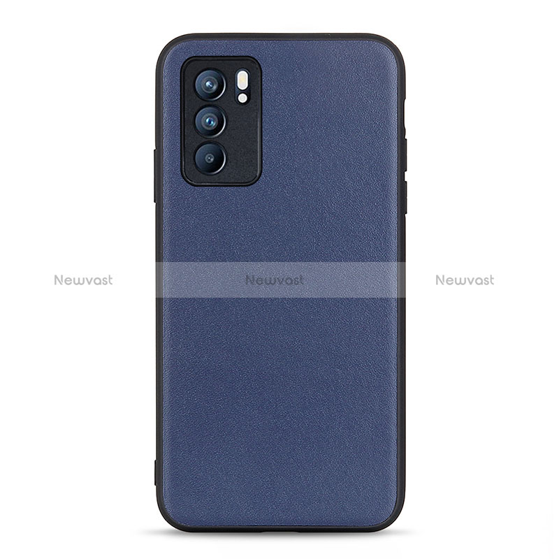 Soft Luxury Leather Snap On Case Cover B01H for Oppo Reno6 5G