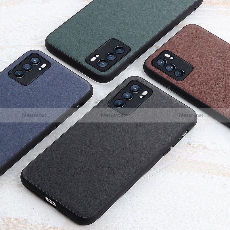 Soft Luxury Leather Snap On Case Cover B01H for Oppo Reno6 5G