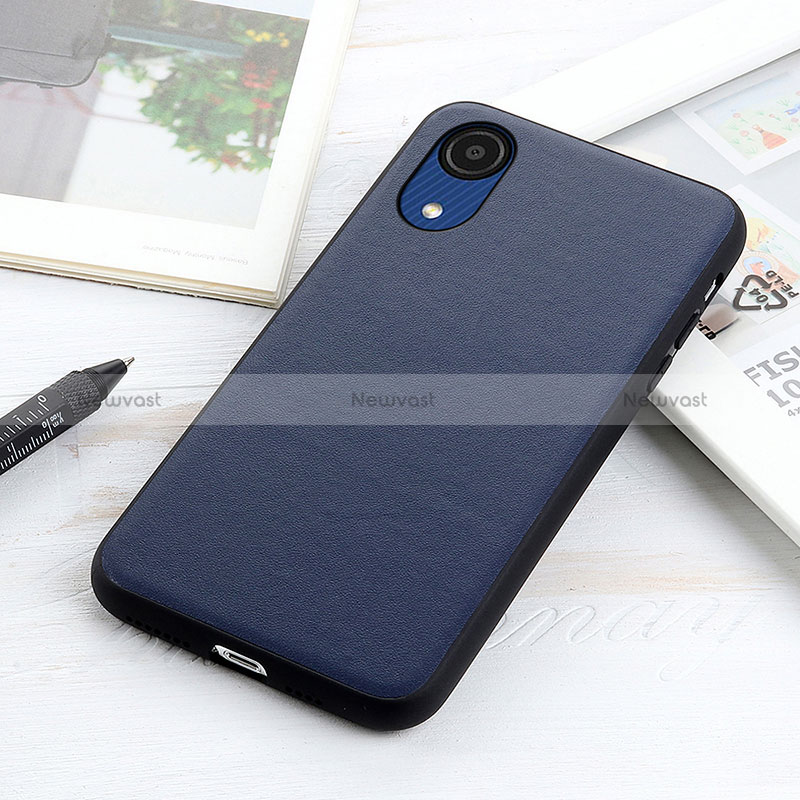 Soft Luxury Leather Snap On Case Cover B01H for Samsung Galaxy A03 Core