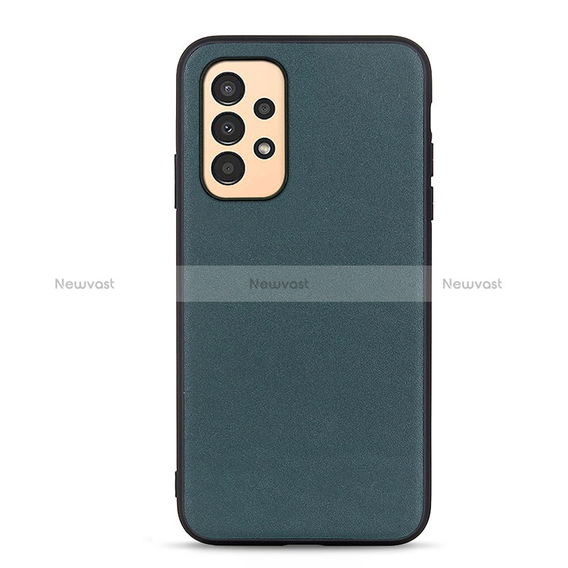 Soft Luxury Leather Snap On Case Cover B01H for Samsung Galaxy A13 4G Green