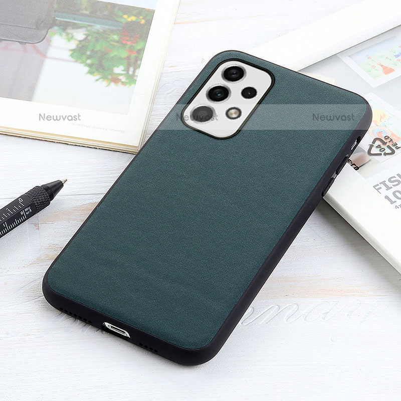 Soft Luxury Leather Snap On Case Cover B01H for Samsung Galaxy A23 5G Green