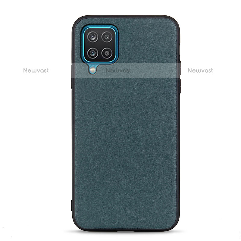 Soft Luxury Leather Snap On Case Cover B01H for Samsung Galaxy F12 Green