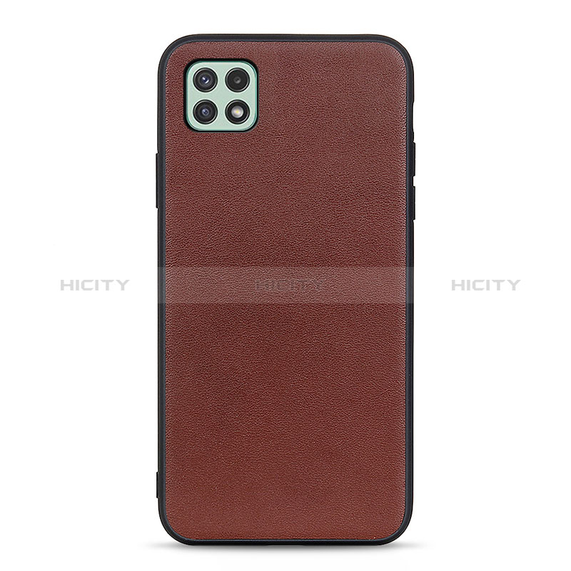 Soft Luxury Leather Snap On Case Cover B01H for Samsung Galaxy F42 5G Brown