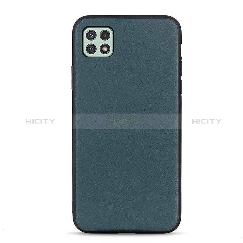 Soft Luxury Leather Snap On Case Cover B01H for Samsung Galaxy F42 5G Green