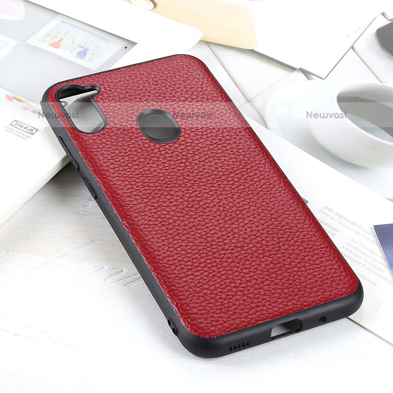 Soft Luxury Leather Snap On Case Cover B01H for Samsung Galaxy M11