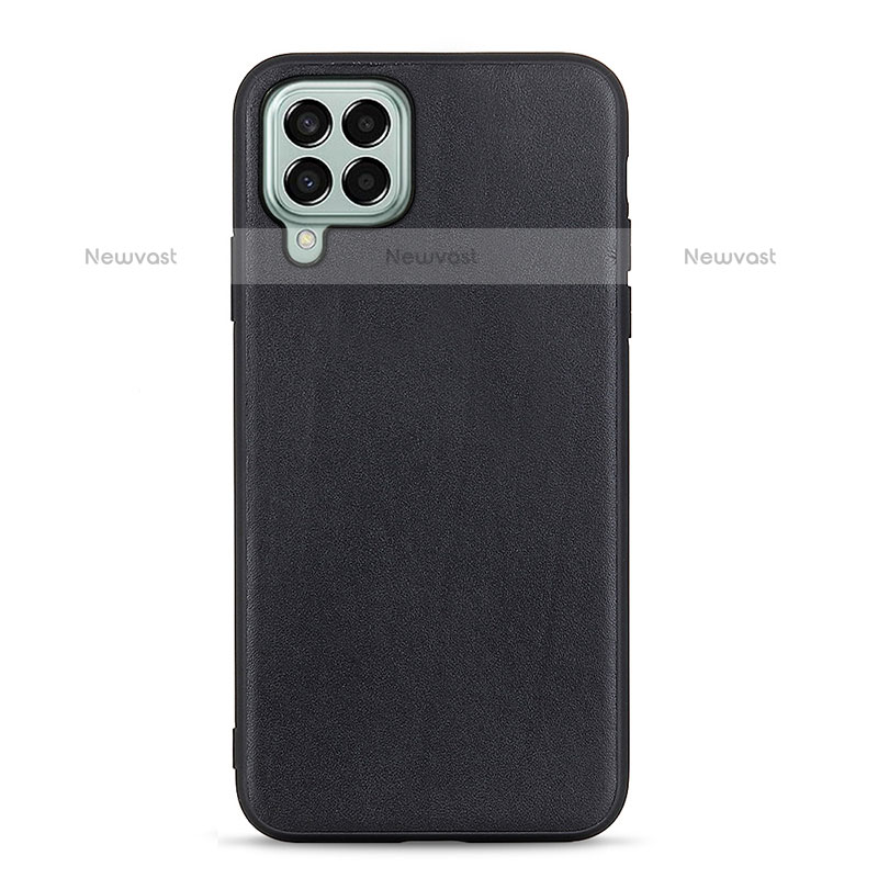 Soft Luxury Leather Snap On Case Cover B01H for Samsung Galaxy M33 5G Black