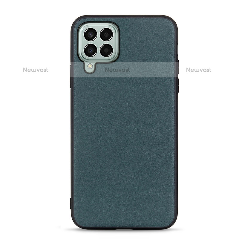 Soft Luxury Leather Snap On Case Cover B01H for Samsung Galaxy M33 5G Green