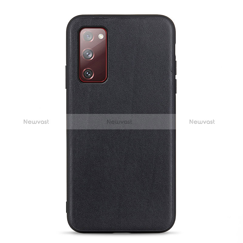 Soft Luxury Leather Snap On Case Cover B01H for Samsung Galaxy S20 FE 4G Black