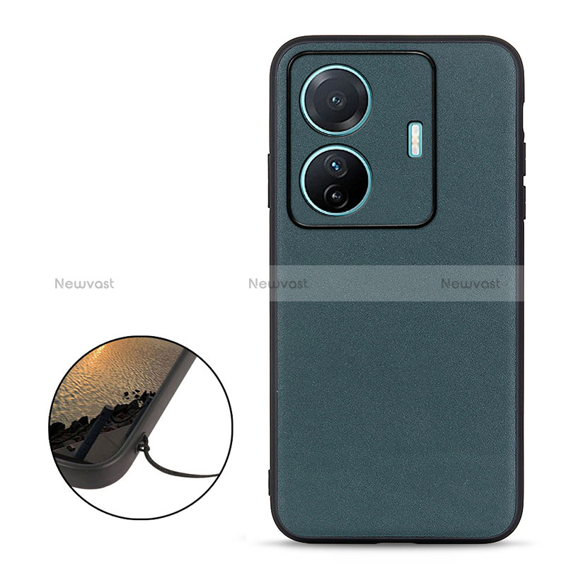 Soft Luxury Leather Snap On Case Cover B01H for Vivo iQOO Z6 Pro 5G