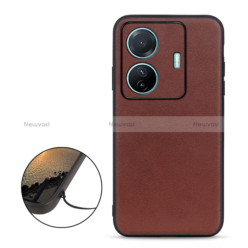 Soft Luxury Leather Snap On Case Cover B01H for Vivo T1 5G