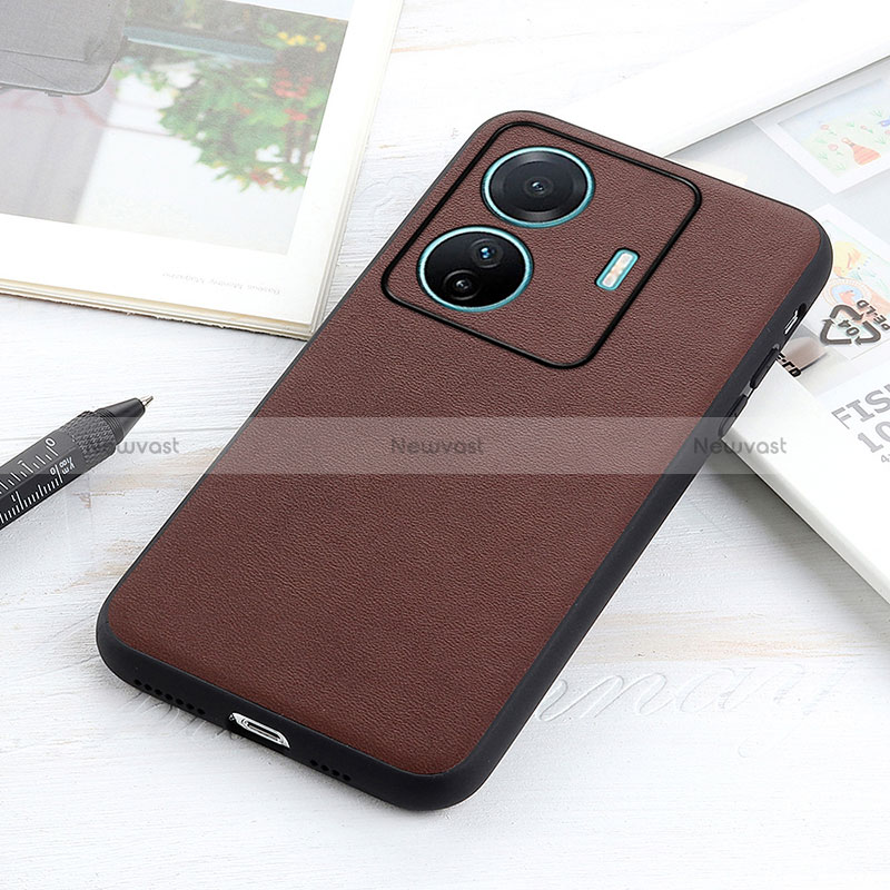 Soft Luxury Leather Snap On Case Cover B01H for Vivo T1 5G