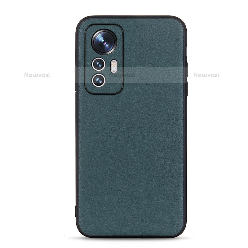 Soft Luxury Leather Snap On Case Cover B01H for Xiaomi Mi 12 Lite 5G Green