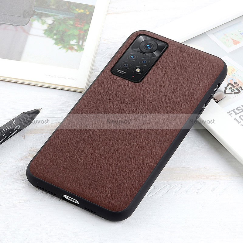 Soft Luxury Leather Snap On Case Cover B01H for Xiaomi Redmi Note 11 Pro 4G