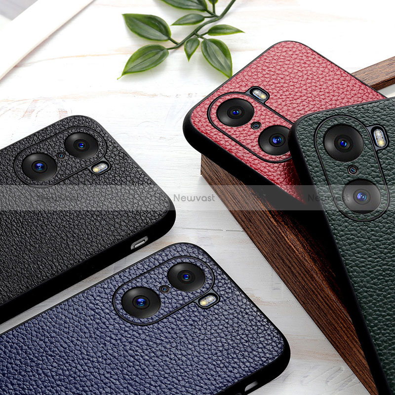 Soft Luxury Leather Snap On Case Cover B02H for Huawei Honor 60 5G