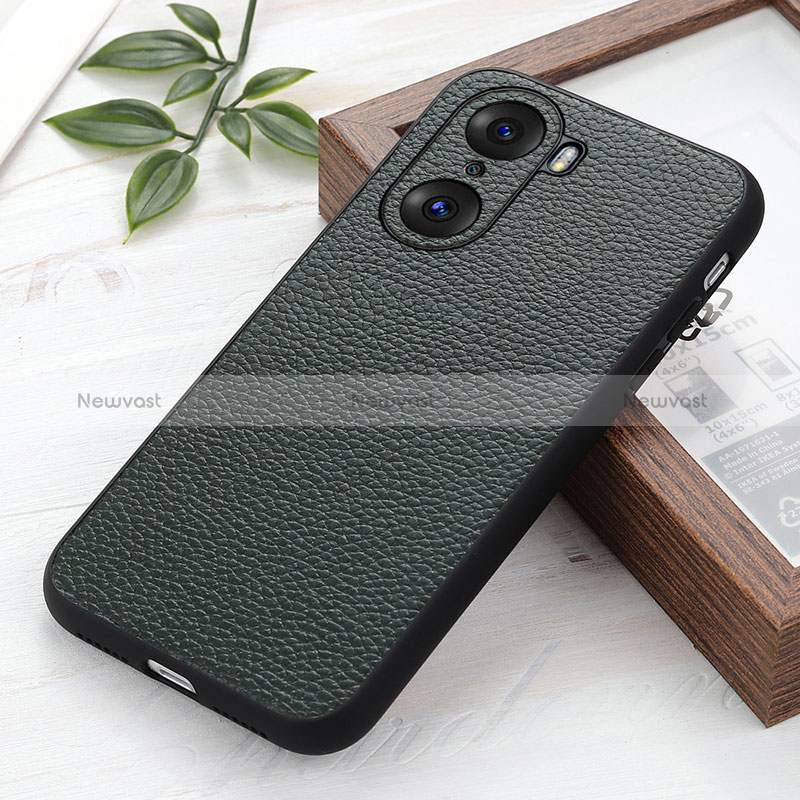 Soft Luxury Leather Snap On Case Cover B02H for Huawei Honor 60 Pro 5G