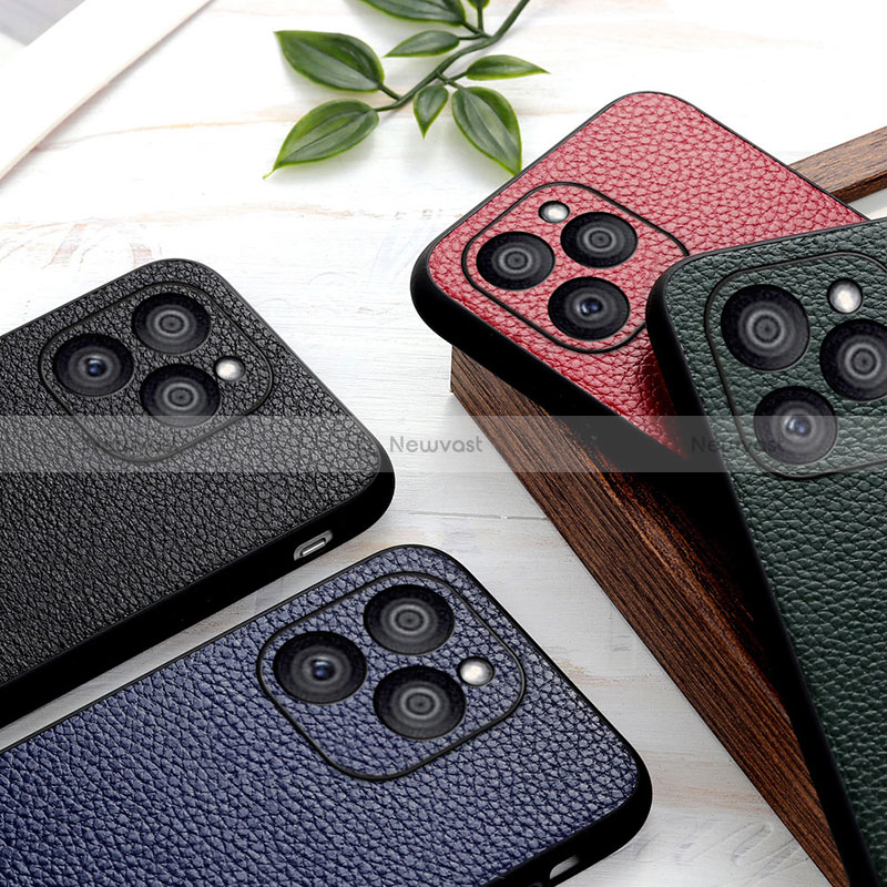 Soft Luxury Leather Snap On Case Cover B02H for Huawei Honor 60 SE 5G