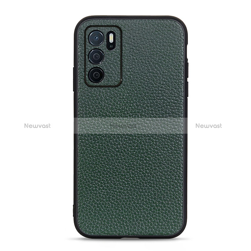 Soft Luxury Leather Snap On Case Cover B02H for Oppo A16