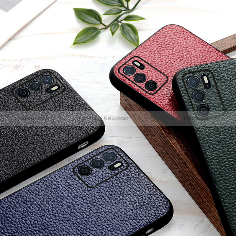 Soft Luxury Leather Snap On Case Cover B02H for Oppo A16