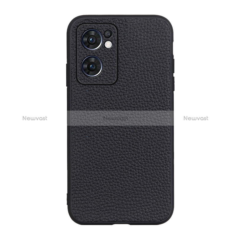 Soft Luxury Leather Snap On Case Cover B02H for Oppo Find X5 Lite 5G