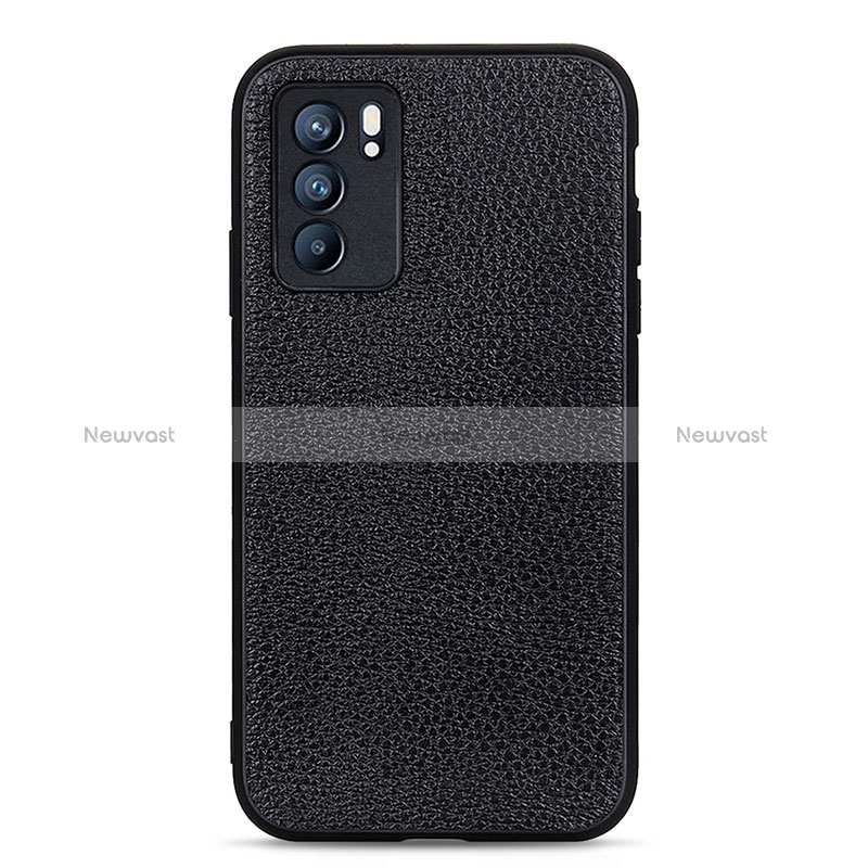 Soft Luxury Leather Snap On Case Cover B02H for Oppo Reno6 5G