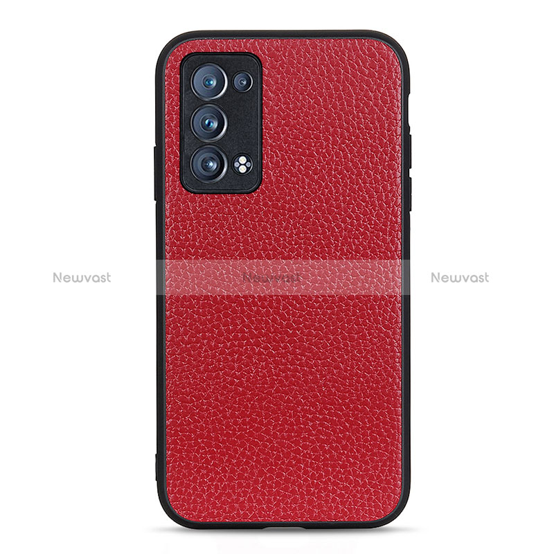 Soft Luxury Leather Snap On Case Cover B02H for Oppo Reno6 Pro+ Plus 5G