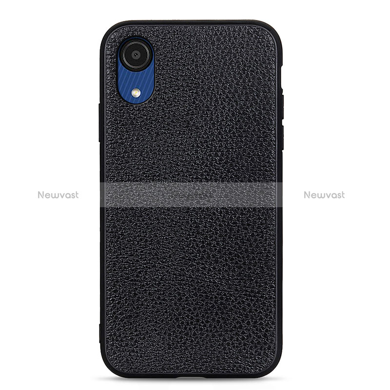 Soft Luxury Leather Snap On Case Cover B02H for Samsung Galaxy A03 Core