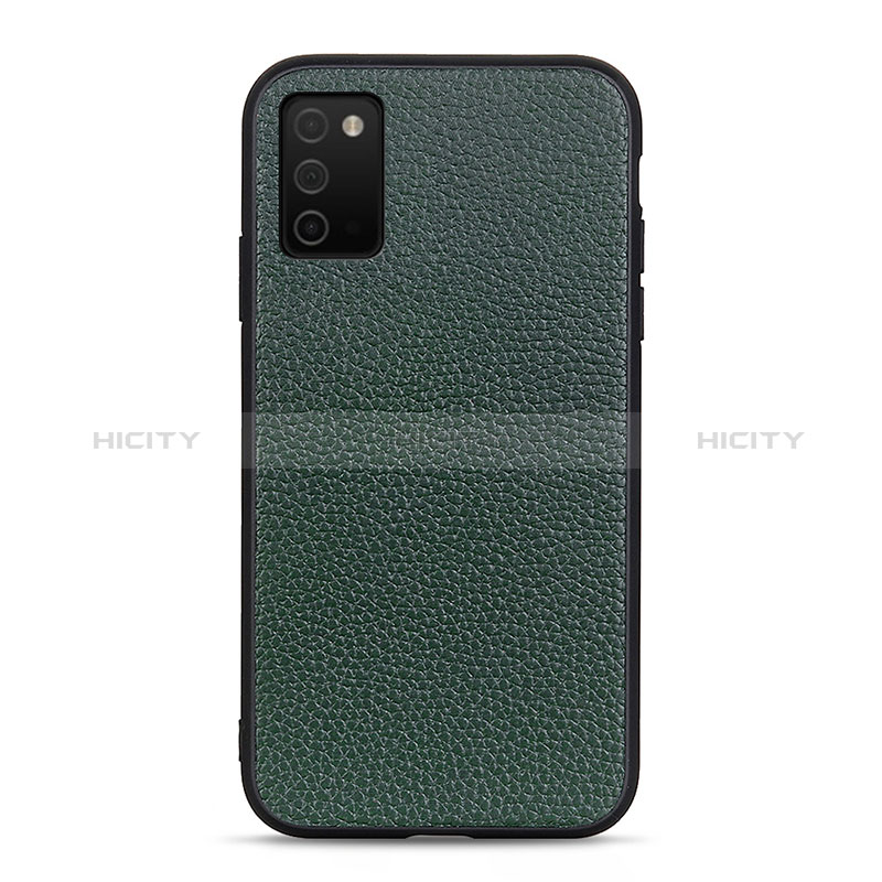 Soft Luxury Leather Snap On Case Cover B02H for Samsung Galaxy A03s