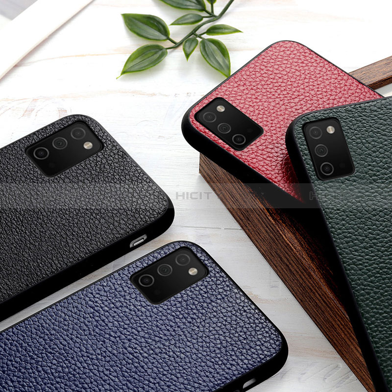 Soft Luxury Leather Snap On Case Cover B02H for Samsung Galaxy A03s