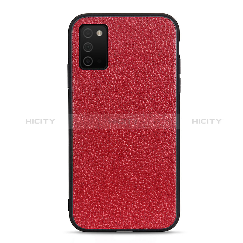 Soft Luxury Leather Snap On Case Cover B02H for Samsung Galaxy A03s