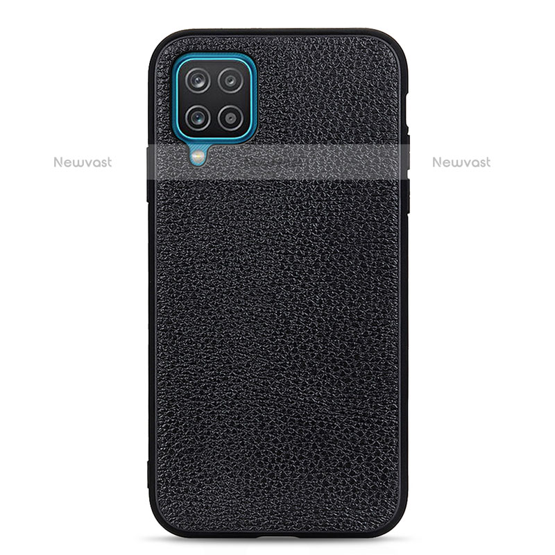 Soft Luxury Leather Snap On Case Cover B02H for Samsung Galaxy A12